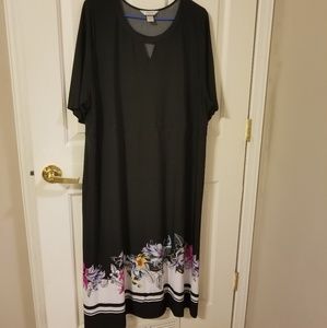 CJ Banks size 2X empire waist black dress